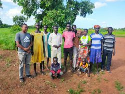 Kinaka, Jerica’s Mother (second left), Jerica (in the middle) and members of his extended family who joined in the celebration.