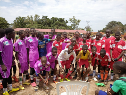 [lunes 17:36] SSD Comms St. Mary’s Vs St. Bakhita Primary schools posed for group photo after a 4-0 win against St. Mary’s.