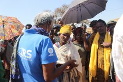JRS staff talking to forcibly displaced people in Tigray